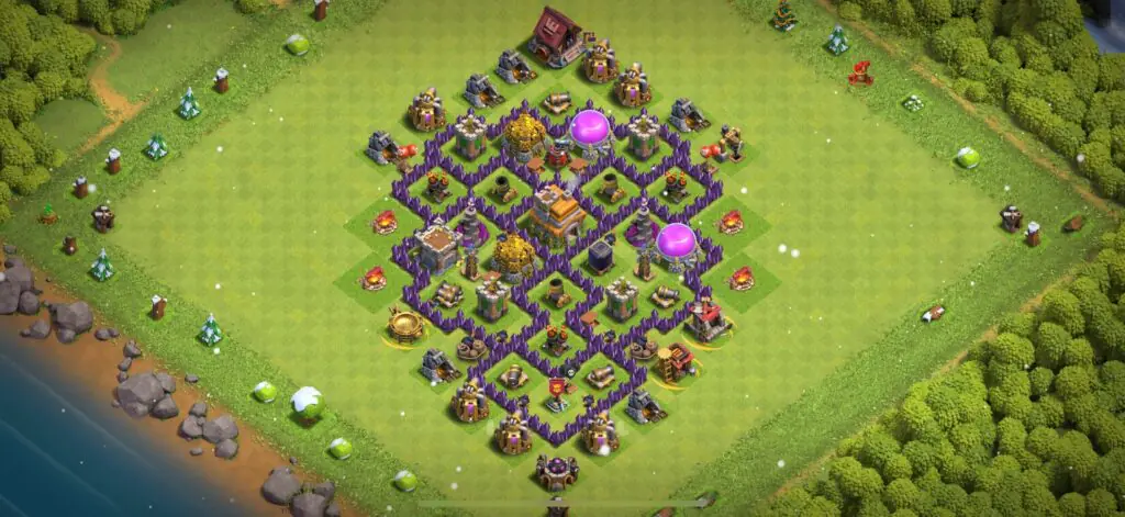 TH7 Defense Base - Top Town Hall 7 Defense Base with Link (#13) - Clash of Clans 2025​ TH7 Base