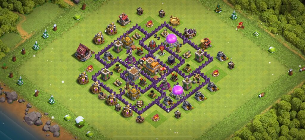 TH7 Defense Base - Top Town Hall 7 Defense Base with Link (#17) - Clash of Clans 2025​ TH7 Base