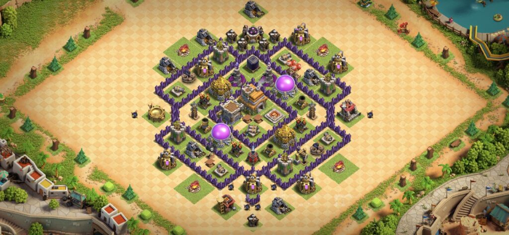 TH7 Defense Base - Top Town Hall 7 Defense Base with Link (#2) - Clash of Clans 2025​ TH7 Base