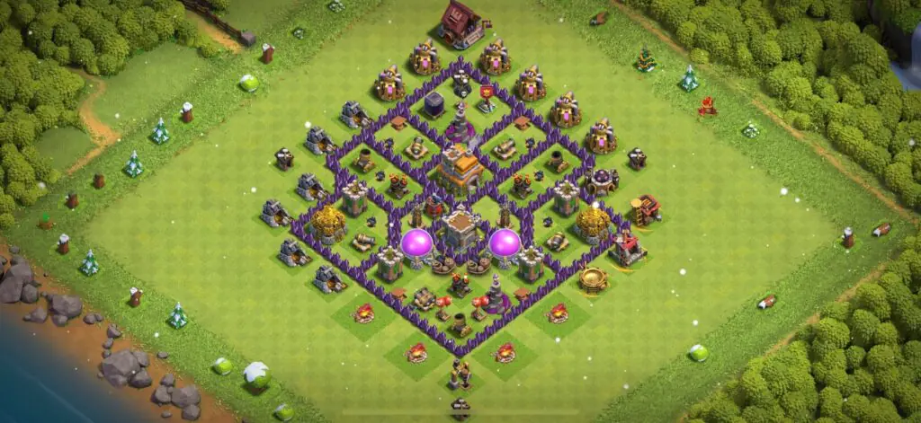 TH7 Defense Base - Top Town Hall 7 Defense Base with Link (#21) - Clash of Clans 2025​ TH7 Base