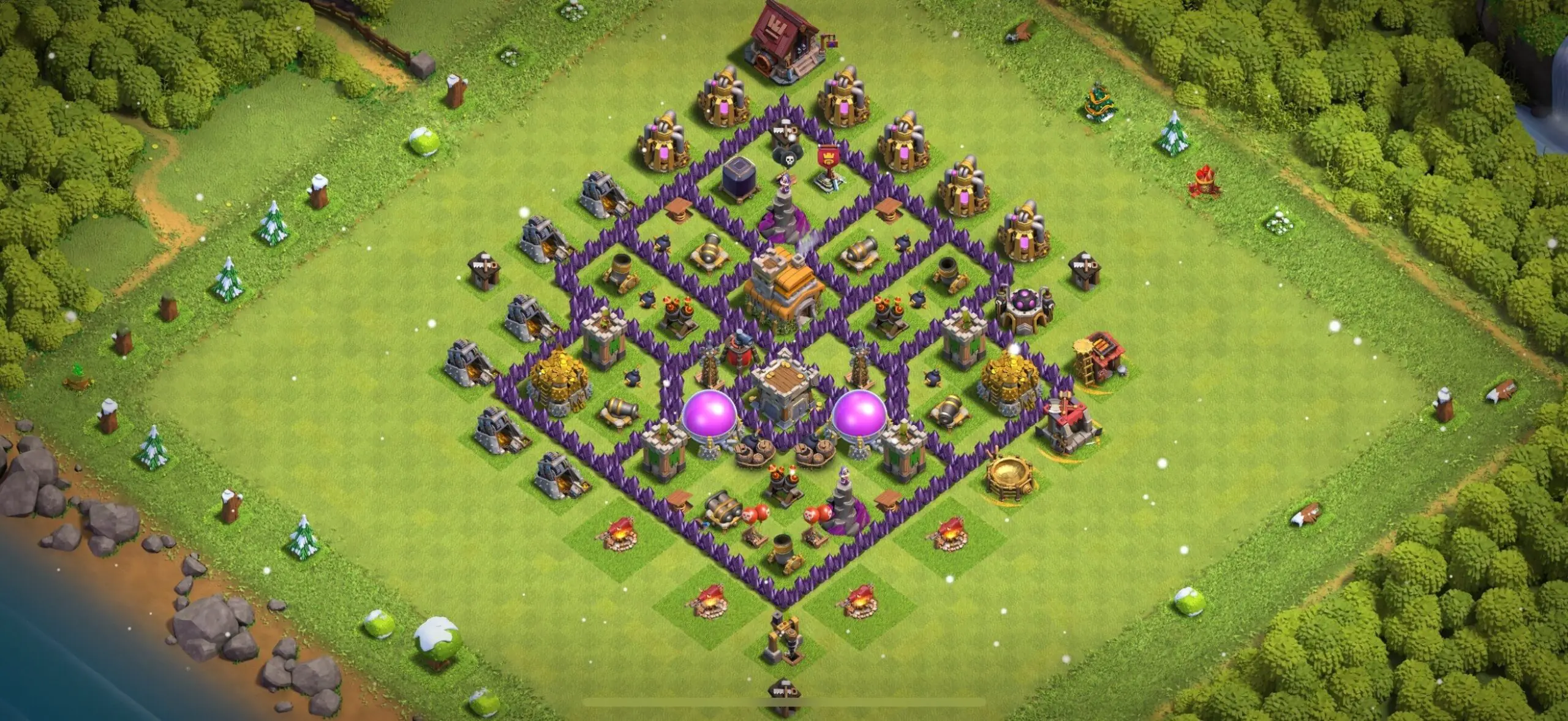 TH7 Defense Base - Top Town Hall 7 Defense Base with Link (#21) - Clash of Clans 2025​ TH7 Base