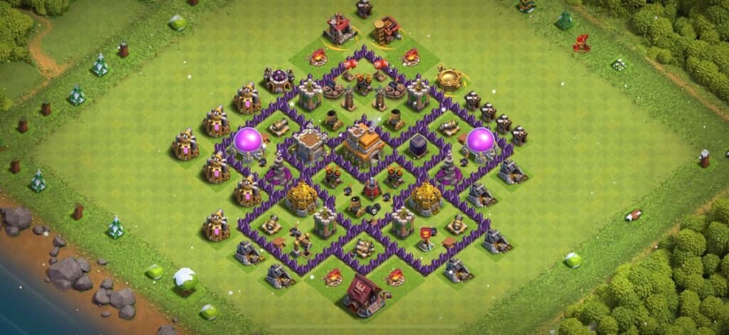 TH7 Defense Base - Top Town Hall 7 Defense Base with Link (#22) - Clash of Clans 2025​ TH7 Base