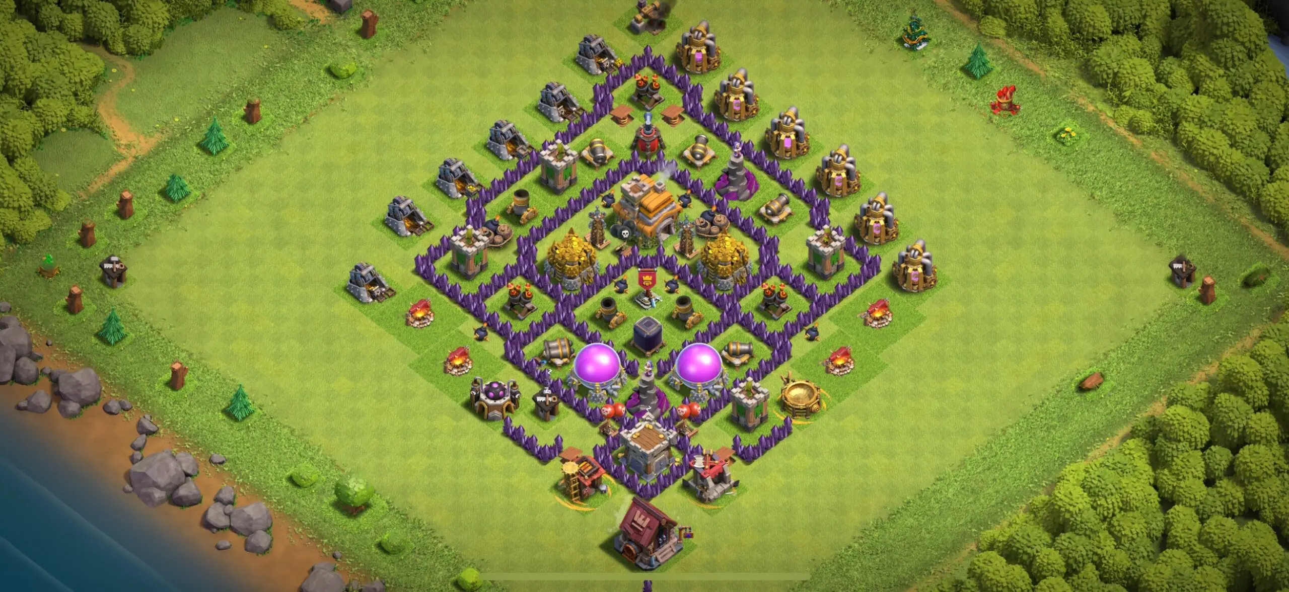 TH7 Defense Base - Top Town Hall 7 Defense Base with Link (#23) - Clash of Clans 2025​ TH7 Base