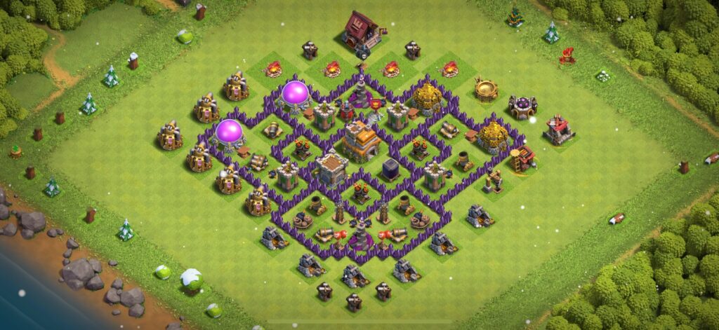 TH7 Defense Base - Top Town Hall 7 Defense Base with Link (#28) - Clash of Clans 2025​ TH7 Base
