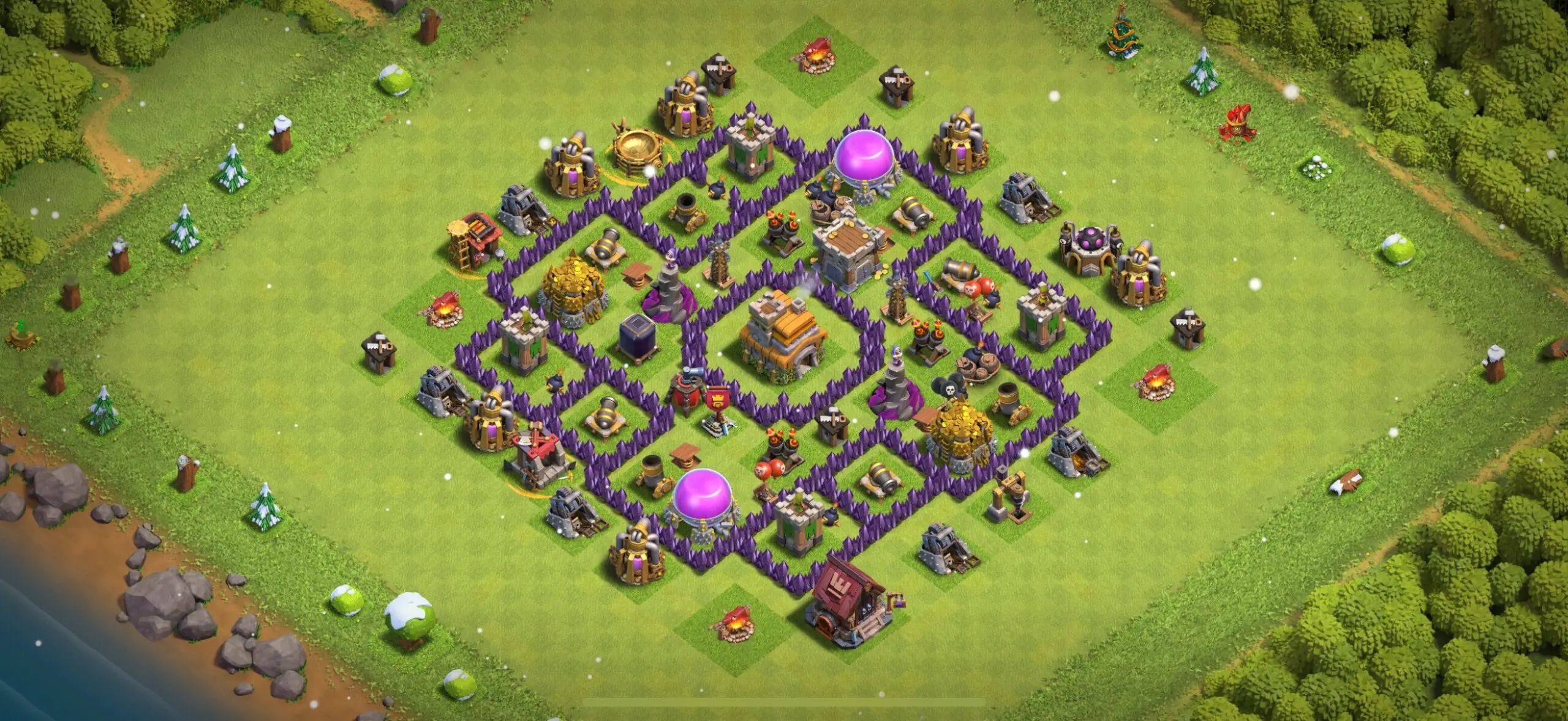 TH7 Defense Base - Top Town Hall 7 Defense Base with Link (#4) - Clash of Clans 2025​ TH7 Base