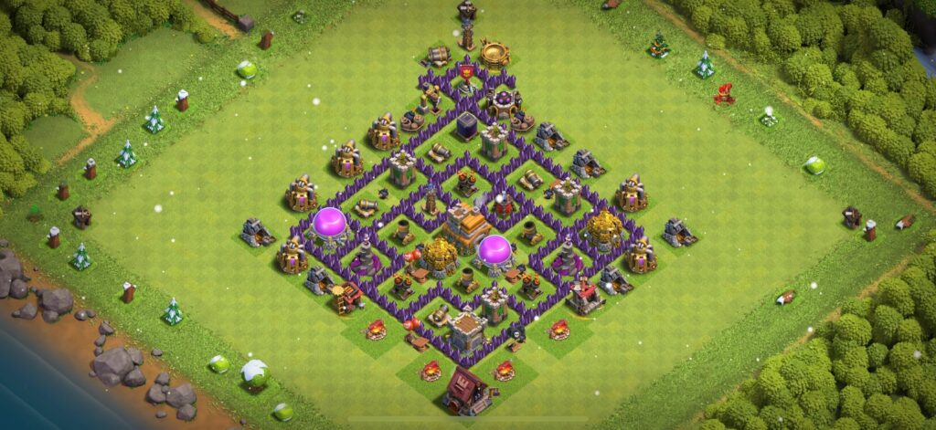 TH7 Defense Base - Top Town Hall 7 Defense Base with Link (#5) - Clash of Clans 2025​ TH7 Base