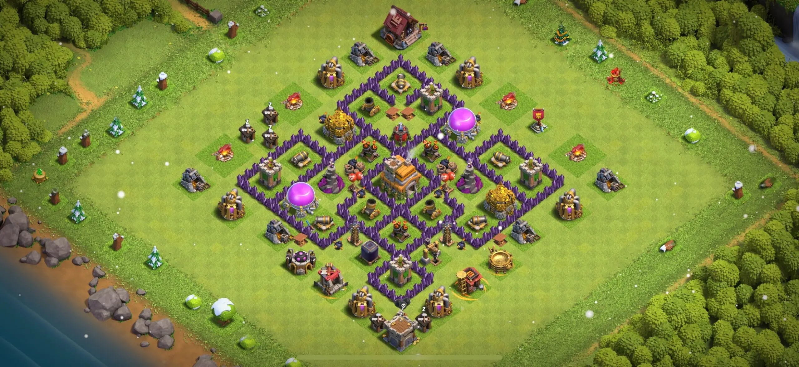 TH7 Defense Base - Top Town Hall 7 Defense Base with Link (#7) - Clash of Clans 2025​ TH7 Base