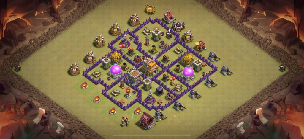 TH7 War Base - Top Town Hall 7 War Base with Link (#1) - Clash of Clans 2025​ TH7 Base