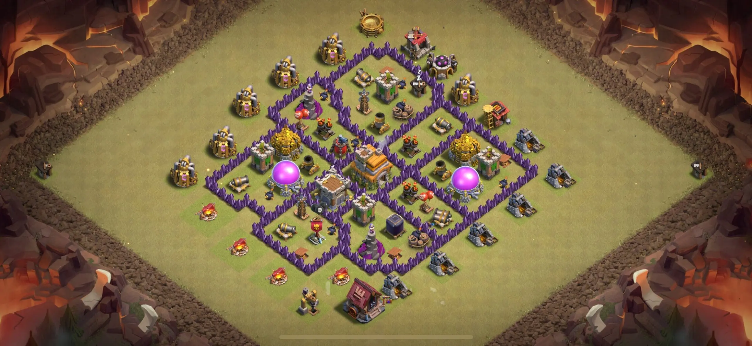 TH7 War Base - Top Town Hall 7 War Base with Link (#1) - Clash of Clans 2025​ TH7 Base