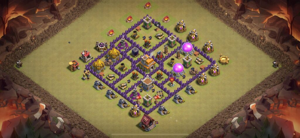 TH7 War Base - Top Town Hall 7 War Base with Link (#10) - Clash of Clans 2025​ TH7 Base