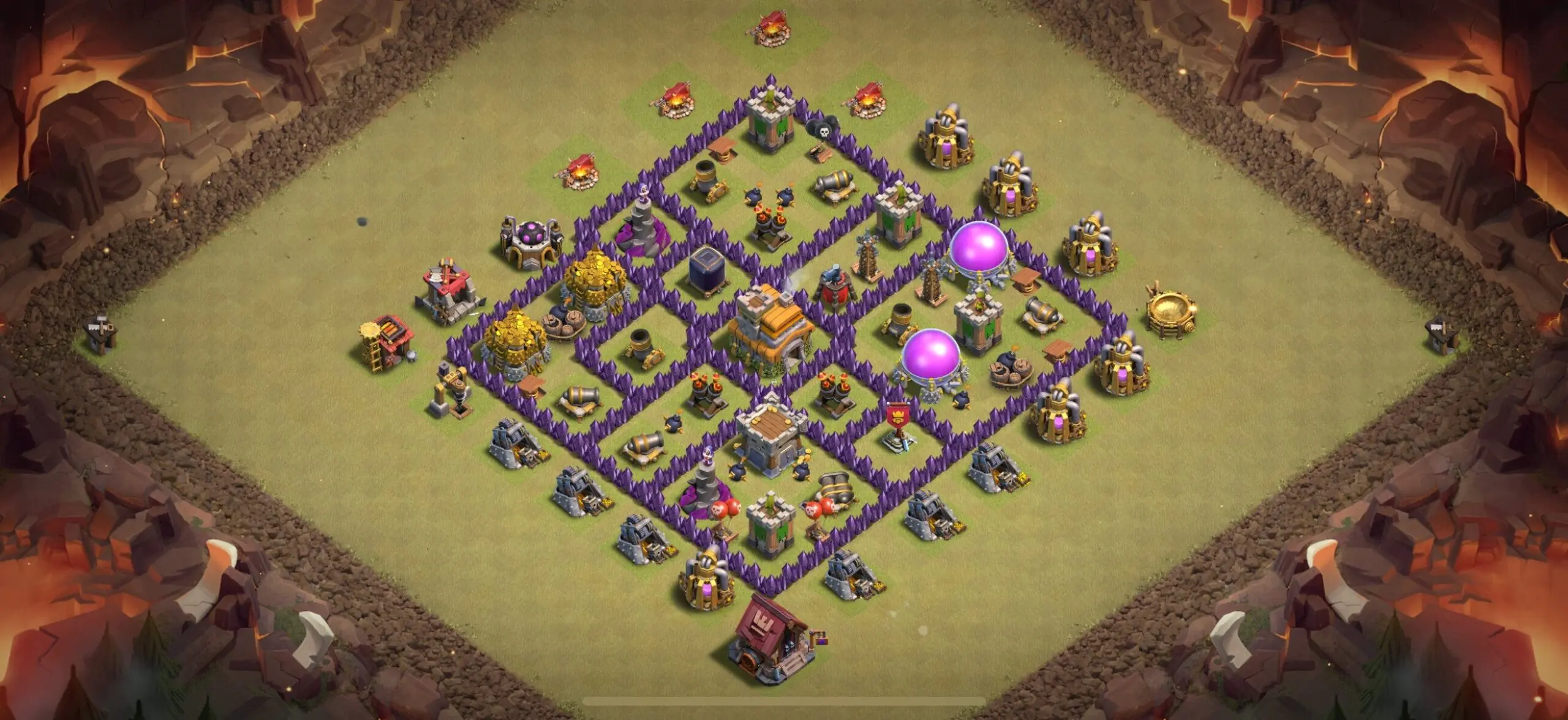 TH7 War Base - Top Town Hall 7 War Base with Link (#10) - Clash of Clans 2025​ TH7 Base