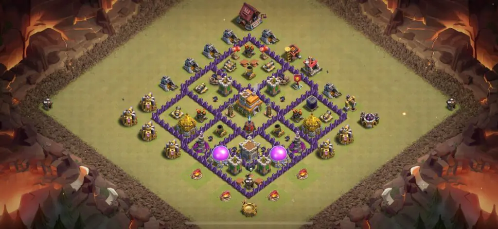 TH7 War Base - Top Town Hall 7 War Base with Link (#12) - Clash of Clans 2025​ TH7 Base