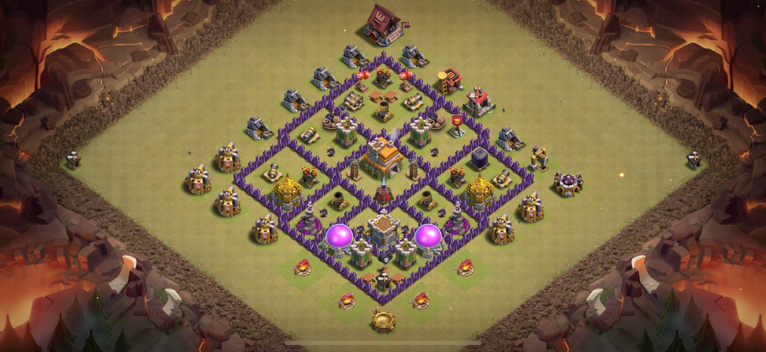 TH7 War Base - Top Town Hall 7 War Base with Link (#12) - Clash of Clans 2025​ TH7 Base