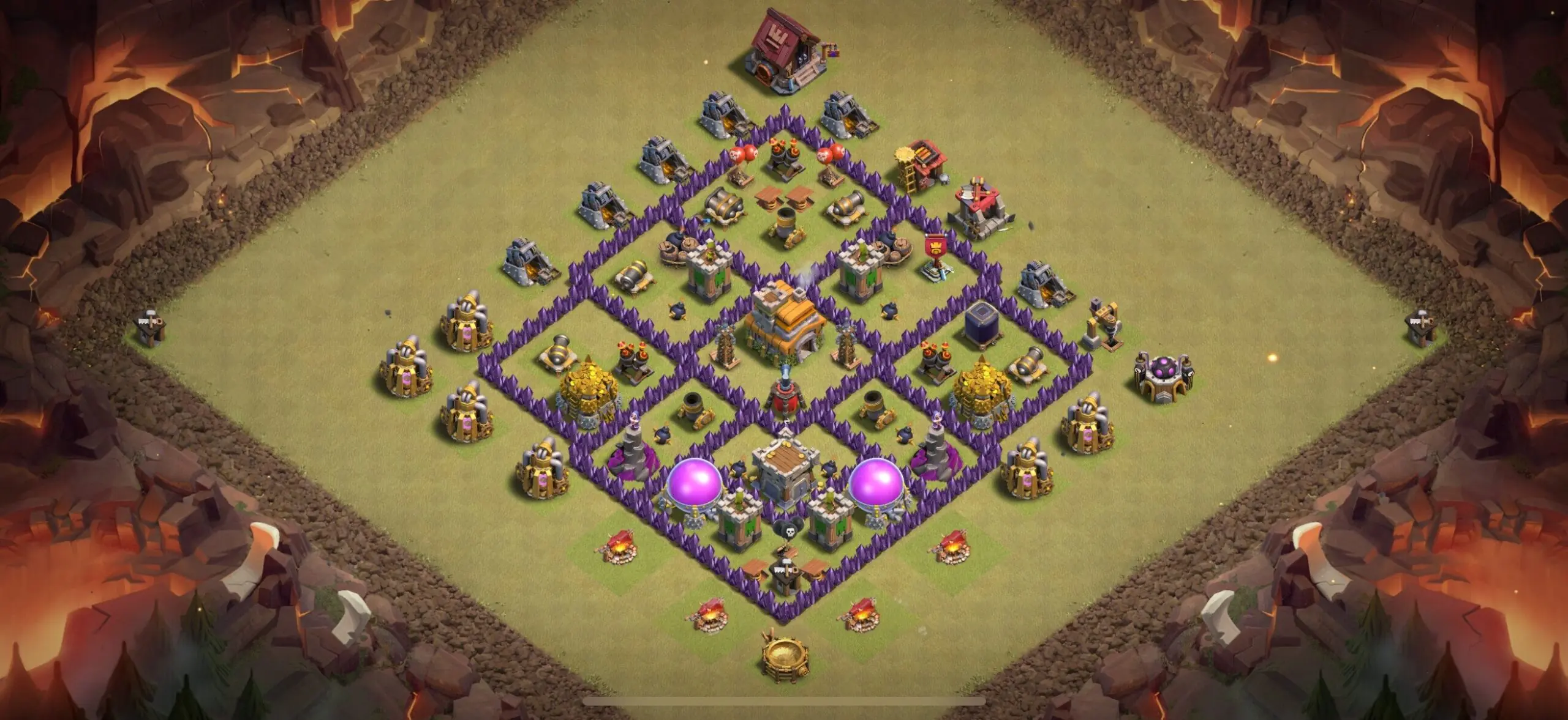 TH7 War Base - Top Town Hall 7 War Base with Link (#12) - Clash of Clans 2025​ TH7 Base