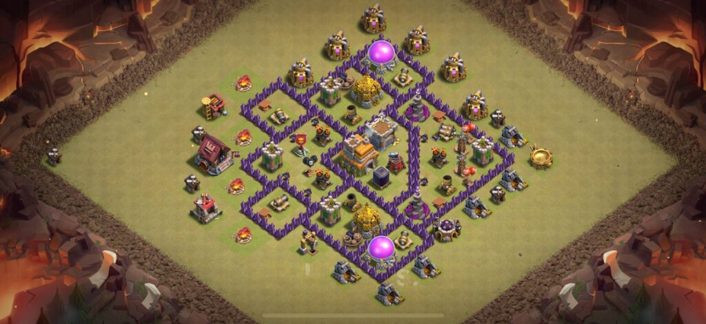 TH7 War Base - Top Town Hall 7 War Base with Link (#14) - Clash of Clans 2025​ TH7 Base