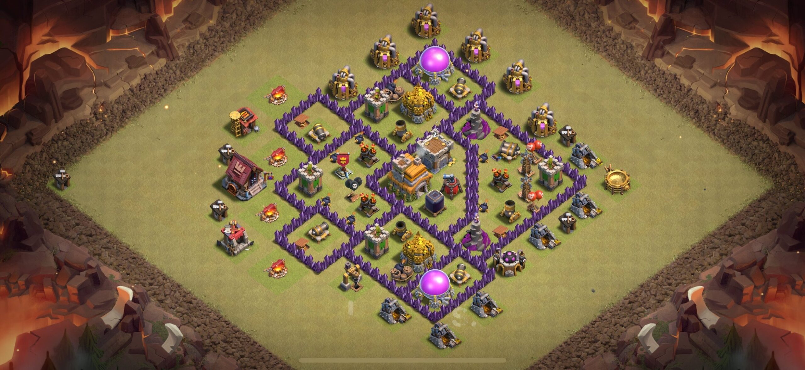 TH7 War Base - Top Town Hall 7 War Base with Link (#14) - Clash of Clans 2025​ TH7 Base