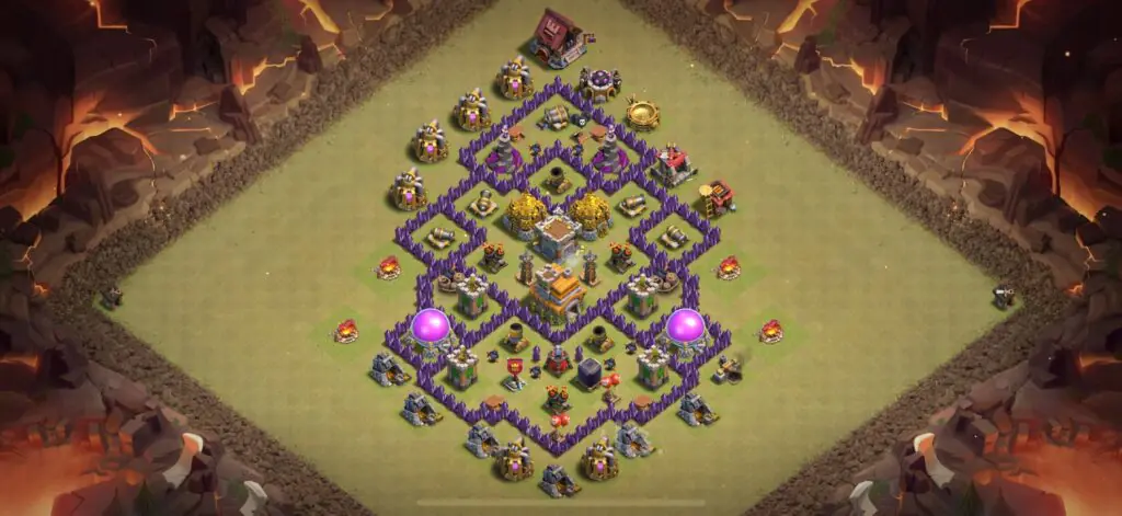 TH7 War Base - Top Town Hall 7 War Base with Link (#16) - Clash of Clans 2025​ TH7 Base