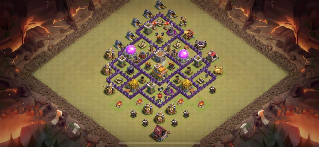 TH7 War Base - Top Town Hall 7 War Base with Link (#17) - Clash of Clans 2025​ TH7 Base