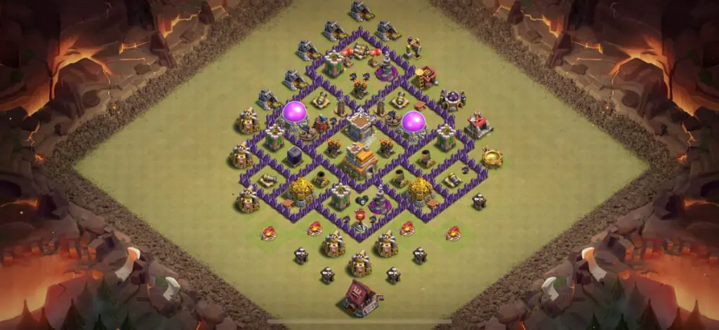 TH7 War Base - Top Town Hall 7 War Base with Link (#17) - Clash of Clans 2025​ TH7 Base