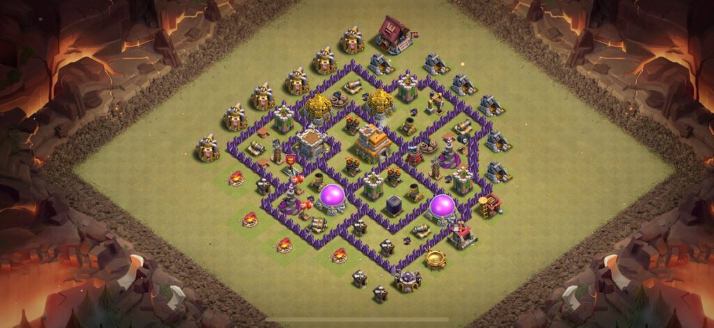 TH7 War Base - Top Town Hall 7 War Base with Link (#18) - Clash of Clans 2025​ TH7 Base