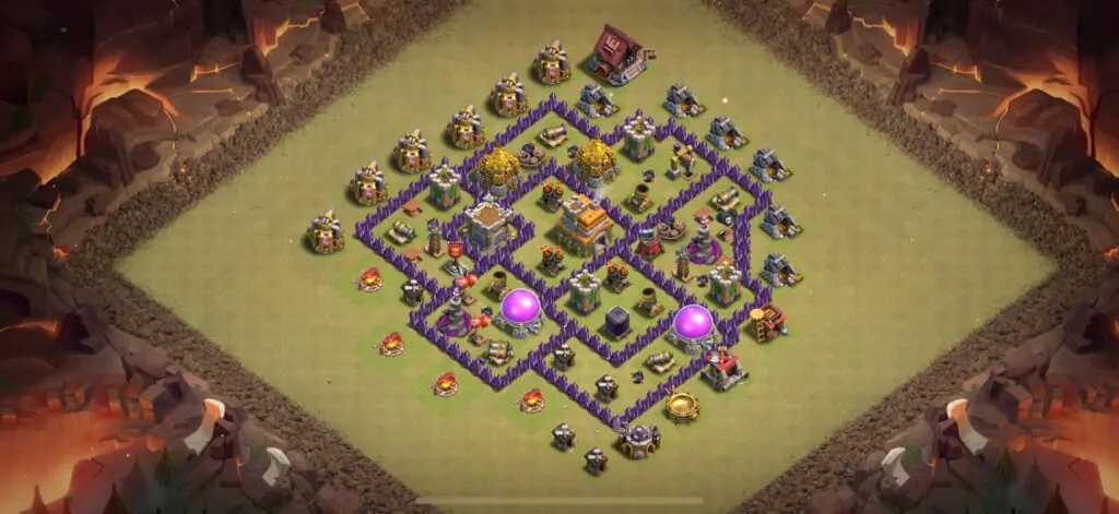 TH7 War Base - Top Town Hall 7 War Base with Link (#18) - Clash of Clans 2025​ TH7 Base
