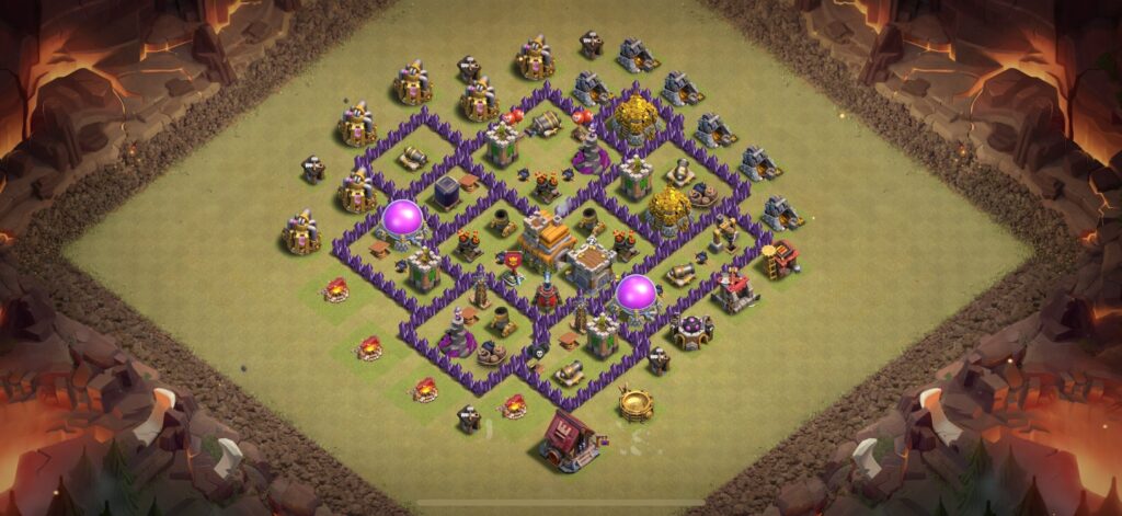 TH7 War Base - Top Town Hall 7 War Base with Link (#19) - Clash of Clans 2025​ TH7 Base