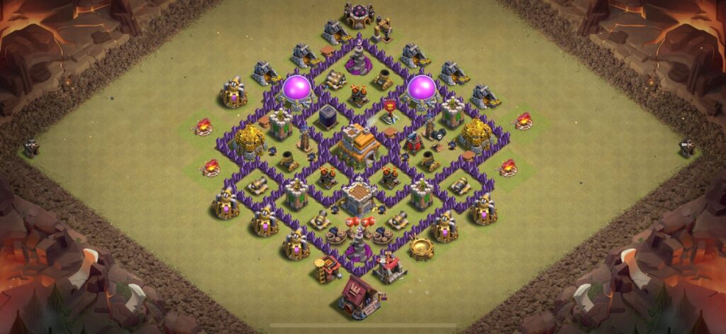 TH7 War Base - Top Town Hall 7 War Base with Link (#2) - Clash of Clans 2025​ TH7 Base