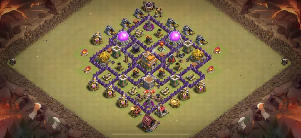 TH7 War Base - Top Town Hall 7 War Base with Link (#2) - Clash of Clans 2025​ TH7 Base