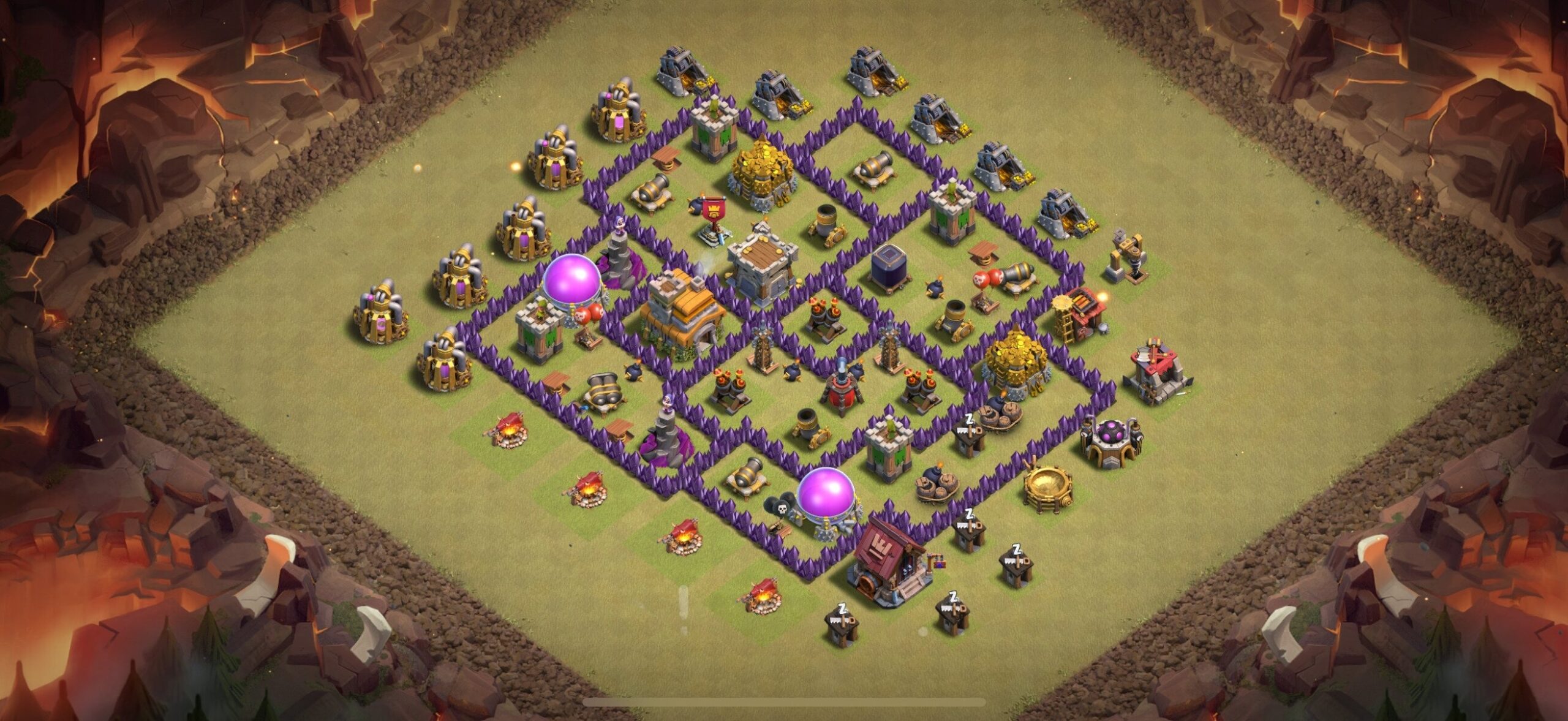 TH7 War Base - Top Town Hall 7 War Base with Link (#21) - Clash of Clans 2025​ TH7 Base