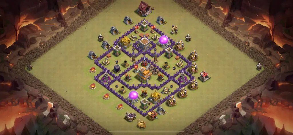 TH7 War Base - Top Town Hall 7 War Base with Link (#22) - Clash of Clans 2025​ TH7 Base