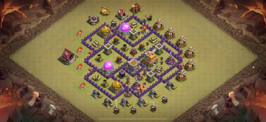 TH7 War Base - Top Town Hall 7 War Base with Link (#23) - Clash of Clans 2025​ TH7 Base