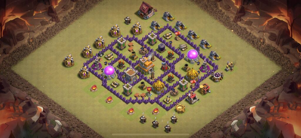 TH7 War Base - Top Town Hall 7 War Base with Link (#25) - Clash of Clans 2025​ TH7 Base