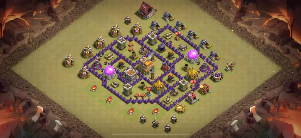 TH7 War Base - Top Town Hall 7 War Base with Link (#25) - Clash of Clans 2025​ TH7 Base