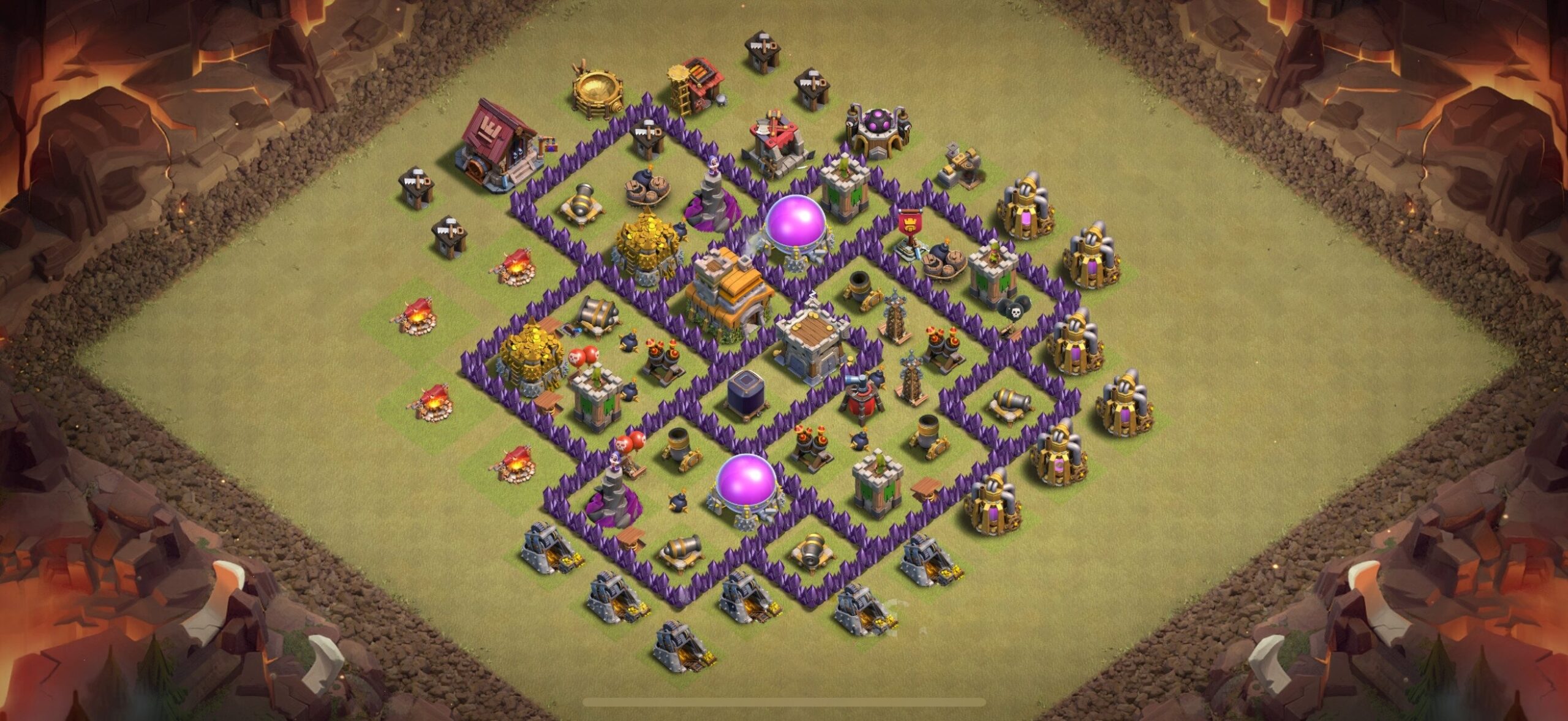 TH7 War Base - Top Town Hall 7 War Base with Link (#26) - Clash of Clans 2025​ TH7 Base
