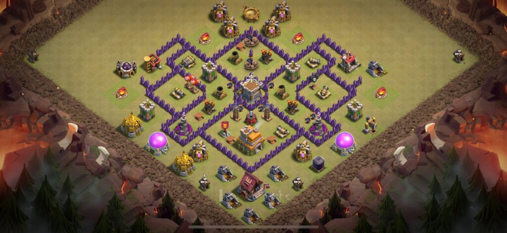 TH7 War Base - Top Town Hall 7 War Base with Link (#4) - Clash of Clans 2025​ TH7 Base