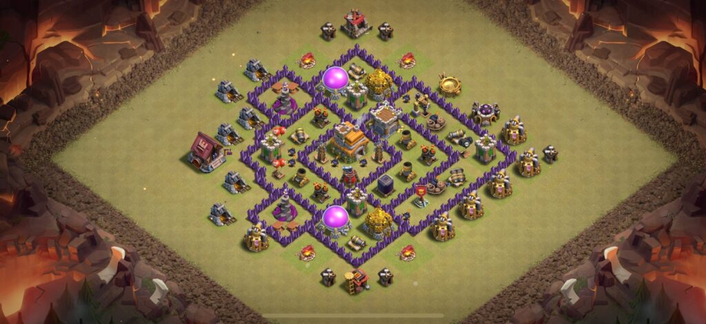 TH7 War Base - Top Town Hall 7 War Base with Link (#5) - Clash of Clans 2025​ TH7 Base