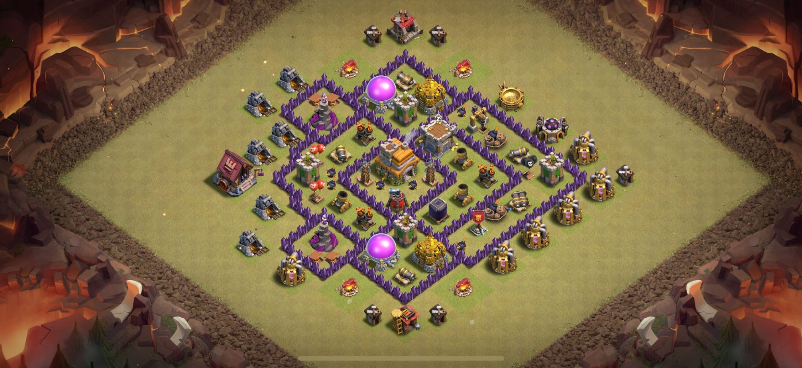 TH7 War Base - Top Town Hall 7 War Base with Link (#5) - Clash of Clans 2025​ TH7 Base