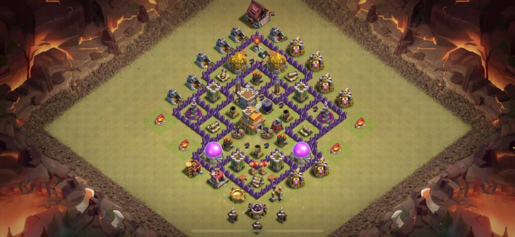 TH7 War Base - Top Town Hall 7 War Base with Link (#6) - Clash of Clans 2025​ TH7 Base