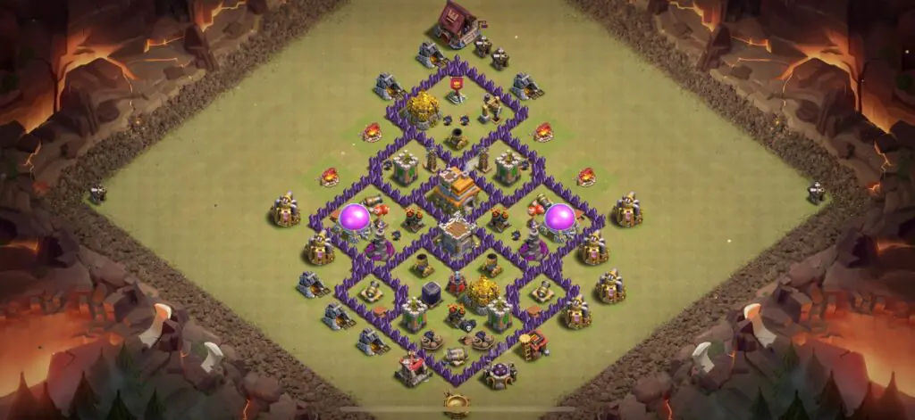 TH7 War Base - Top Town Hall 7 War Base with Link (#7) - Clash of Clans 2025​ TH7 Base