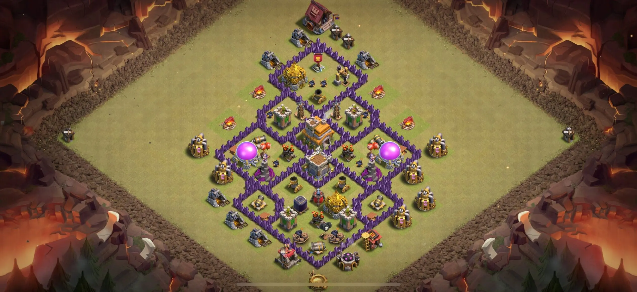 TH7 War Base - Top Town Hall 7 War Base with Link (#7) - Clash of Clans 2025​ TH7 Base