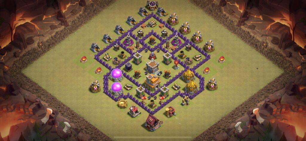 TH7 War Base - Top Town Hall 7 War Base with Link (#8) - Clash of Clans 2025​ TH7 Base
