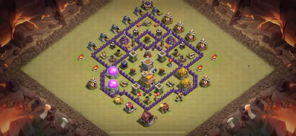 TH7 War Base - Top Town Hall 7 War Base with Link (#8) - Clash of Clans 2025​ TH7 Base