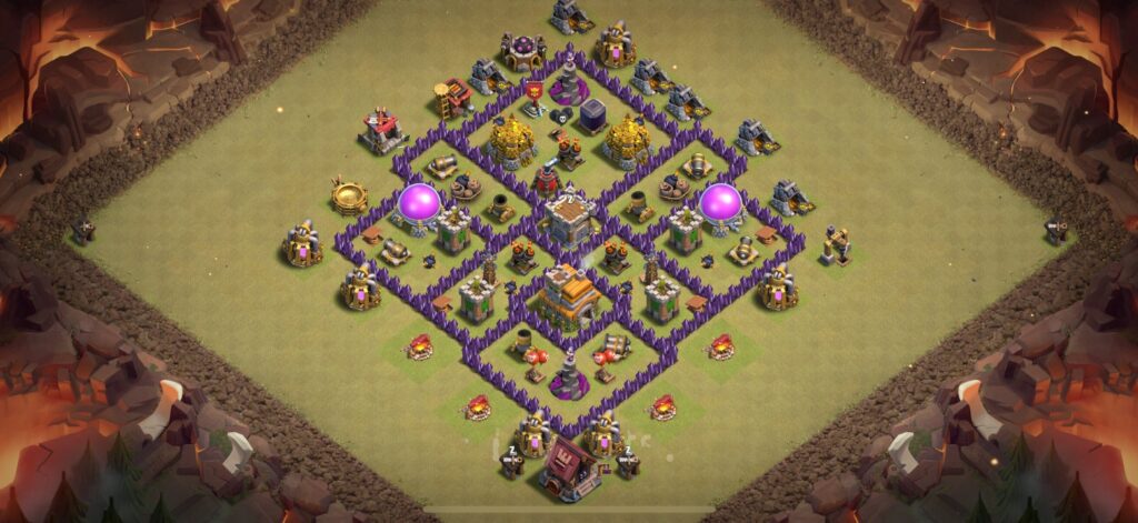 TH7 War Base - Top Town Hall 7 War Base with Link (#9) - Clash of Clans 2025​ TH7 Base
