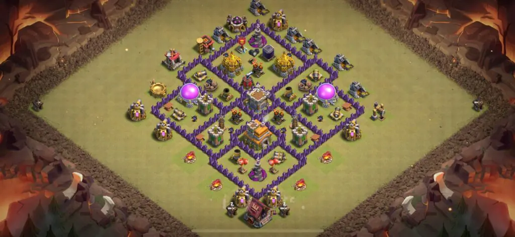 TH7 War Base - Top Town Hall 7 War Base with Link (#9) - Clash of Clans 2025​ TH7 Base