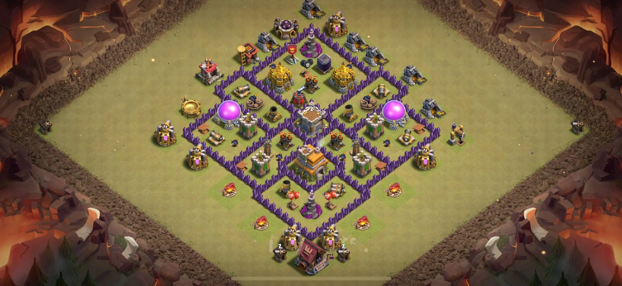 TH7 War Base - Top Town Hall 7 War Base with Link (#9) - Clash of Clans 2025​ TH7 Base