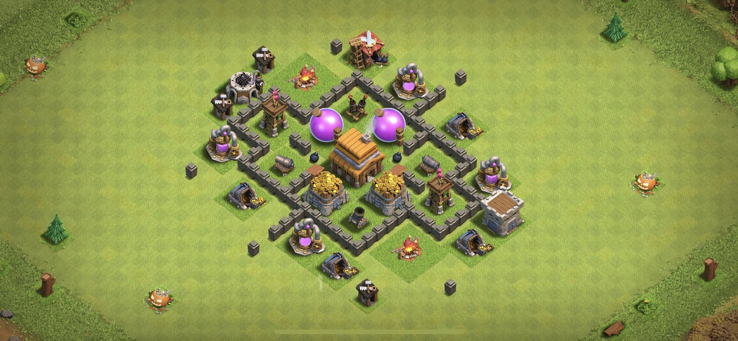 TH4 Farming Base - Top Town Hall 4 Farming Base with Link (#1) - Clash of Clans 2025​ TH4 Base