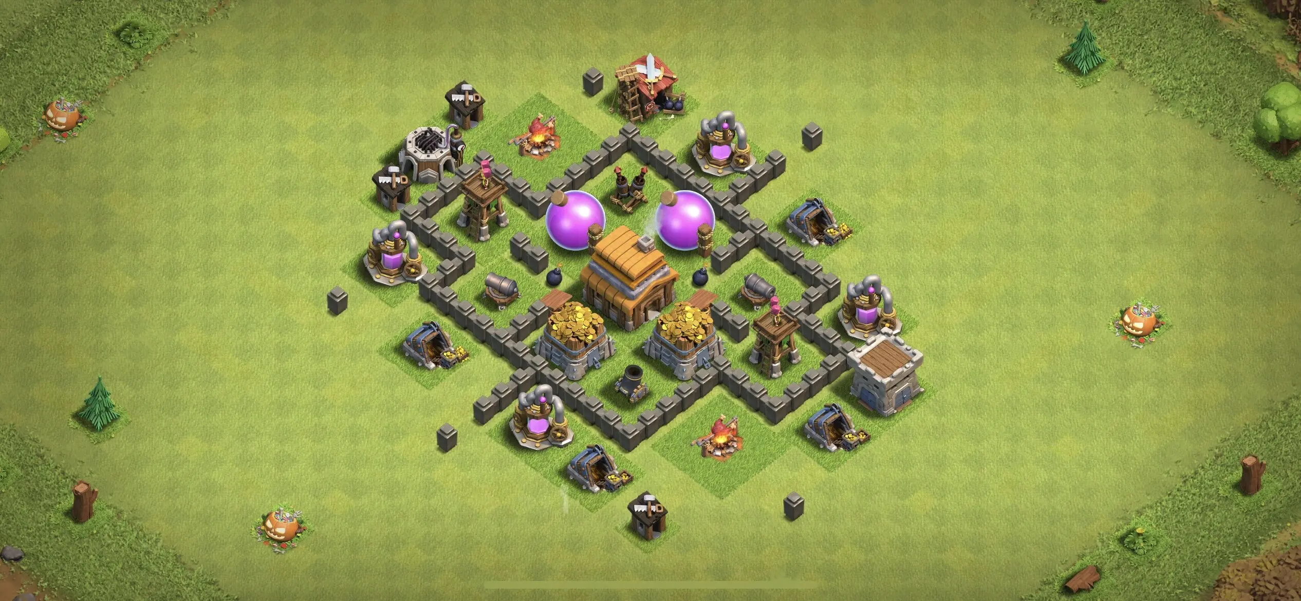 TH4 Farming Base - Top Town Hall 4 Farming Base with Link (#1) - Clash of Clans 2025​ TH4 Base