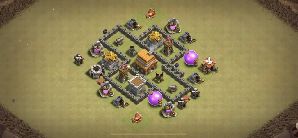 TH4 War Base - Top Town Hall 4 War Base with Link (#1) - Clash of Clans 2025​ TH4 Base