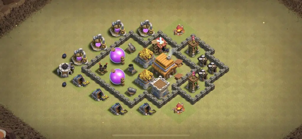 TH4 War Base - Top Town Hall 4 War Base with Link (#2) - Clash of Clans 2025​ TH4 Base