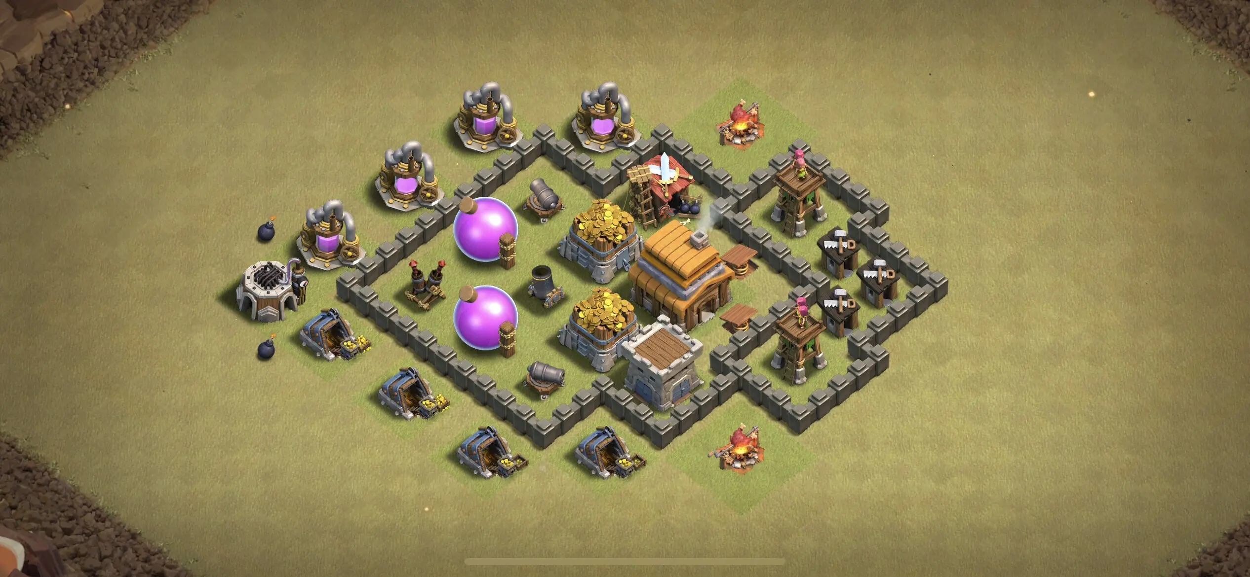 TH4 War Base - Top Town Hall 4 War Base with Link (#2) - Clash of Clans 2025​ TH4 Base
